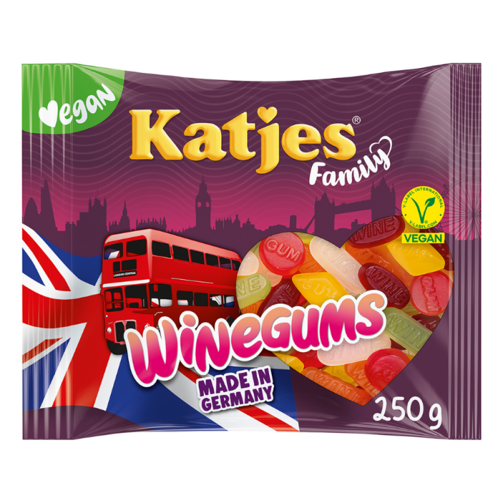Katjes family winegums vegan 250g Tjosken