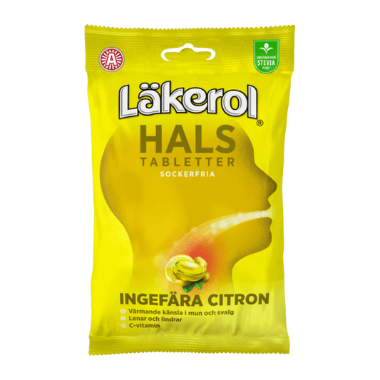 Läkerol Hals Ingefära-Citron 65G