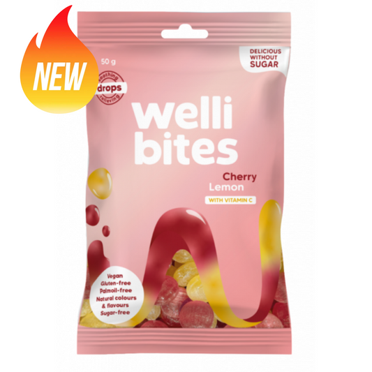 Wellibites Drops Cherry & Lemon 50G