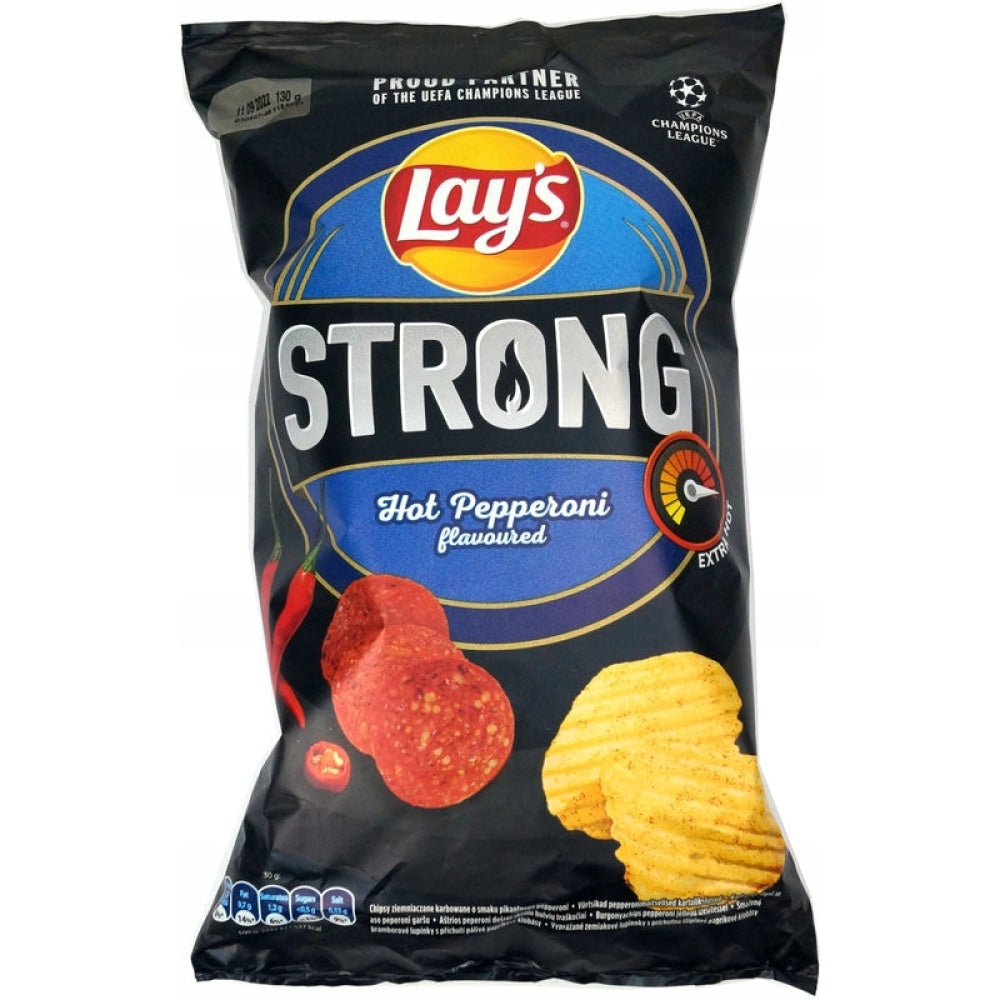 Lay's Strong - Hot Pepperoni maustettu 130g – Tjosken
