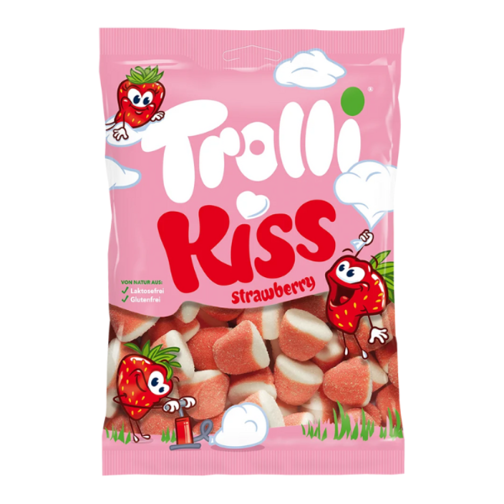 Trolli Strawberry Kiss 150g – Tjosken